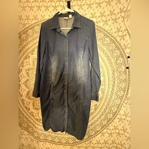 Chico's Blue Denim Shirt Dress